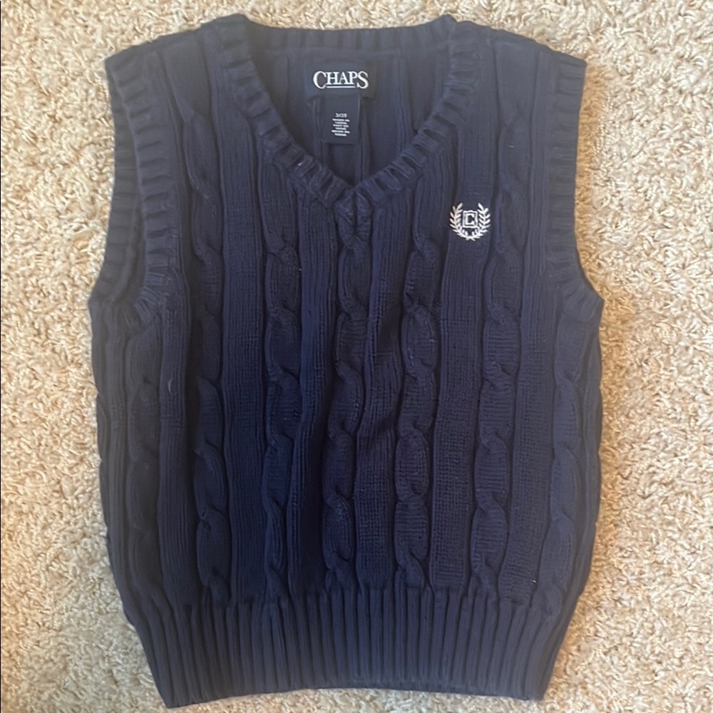Chaps Navy Sweater Vest for Kids